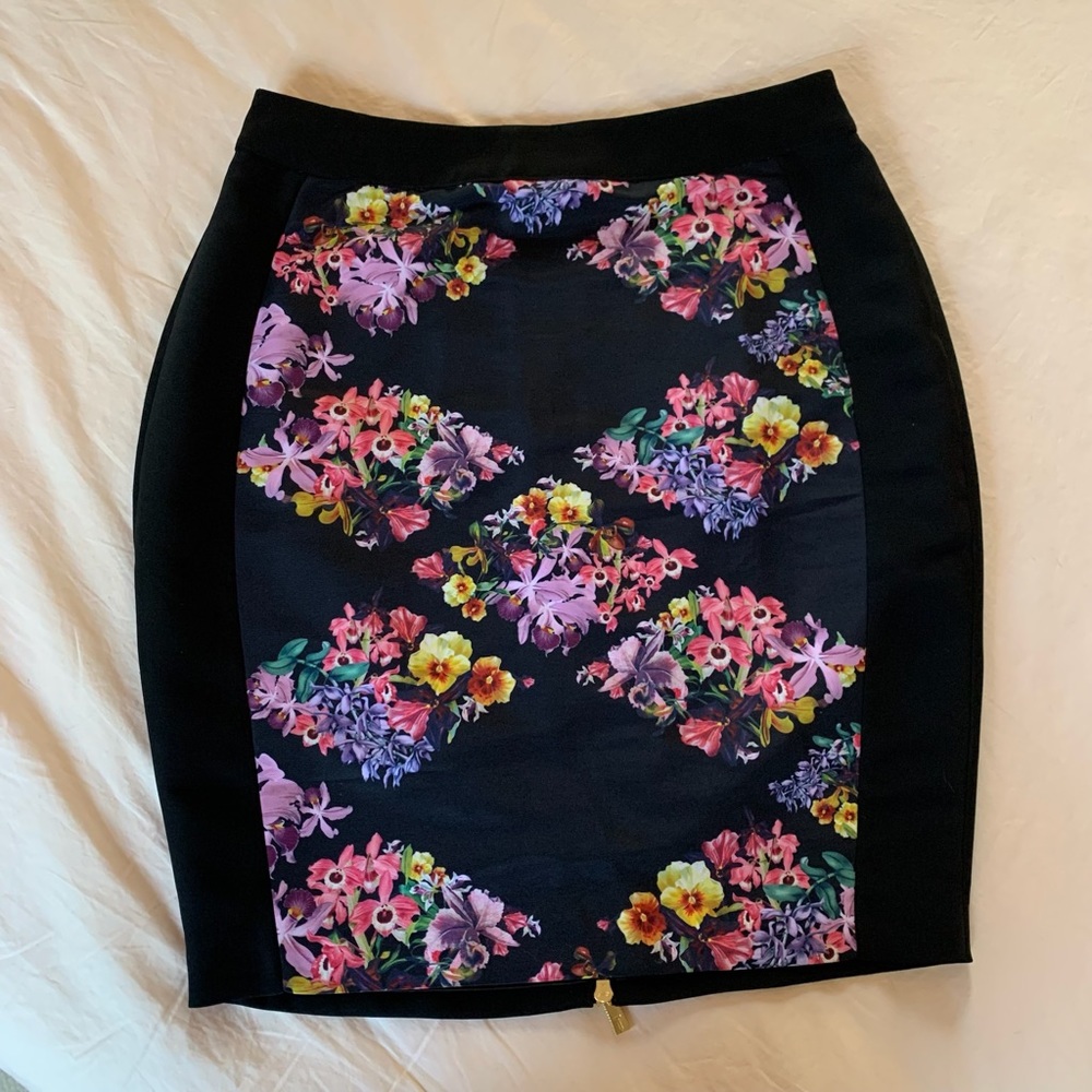 Ted Baker London lost garden diamond pencil skirt